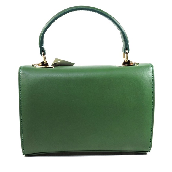 ALESSANDRO DI MARIA 🇮🇹 WOMEN'S GREEN SOFT LEATHER FASHION HANDBAG - Picture 6 of 8